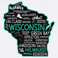 Wisconsin Green Bay Osseo Kenosha Racine Milwaukee Map Doggie Tank