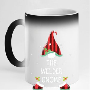 Welder Gnome Buffalo Plaid Matching Family Xmas Pajama 11oz Black Color Changing Mug