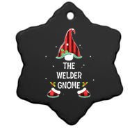 Welder Gnome Buffalo Plaid Matching Family Xmas Pajama Ceramic Star Ornament