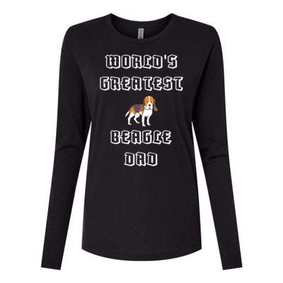 Worlds Greatest Beagle Dad Gift Womens Cotton Relaxed Long Sleeve T-Shirt