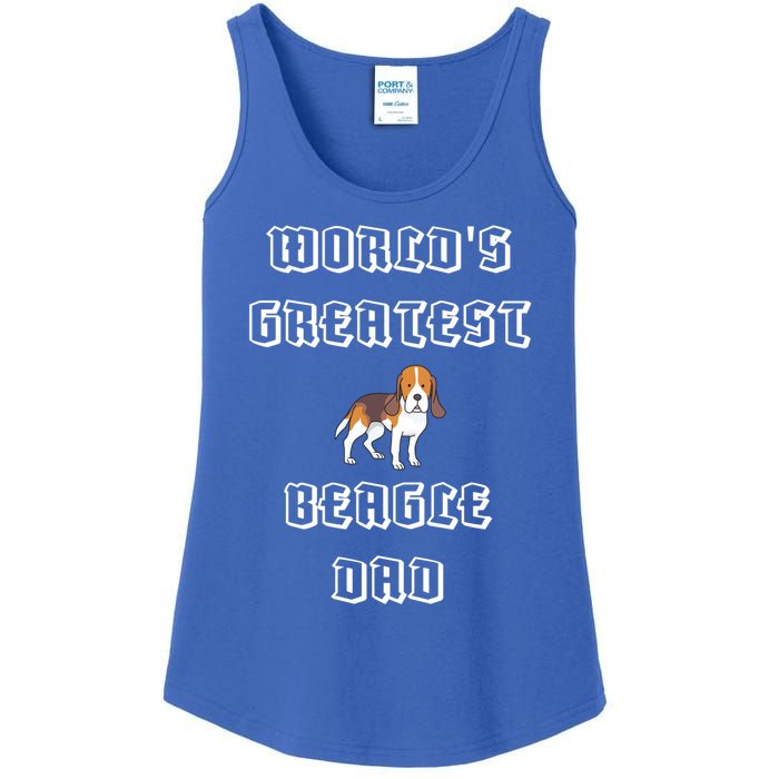 Worlds Greatest Beagle Dad Gift Ladies Essential Tank