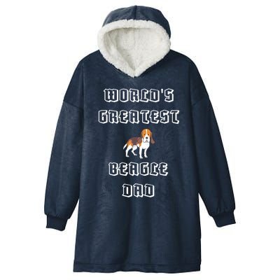 Worlds Greatest Beagle Dad Gift Hooded Wearable Blanket