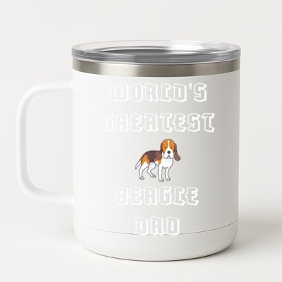 Worlds Greatest Beagle Dad Gift 12 oz Stainless Steel Tumbler Cup