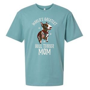 World's Greatest Bull Terrier Mom Funny Dog Mama Bully Lover Meaningful Gift Sueded Cloud Jersey T-Shirt