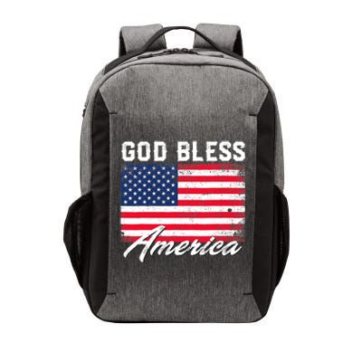 Wo God Bless America USA Flag 4th Of July Patriotic V-Neck Vector Backpack