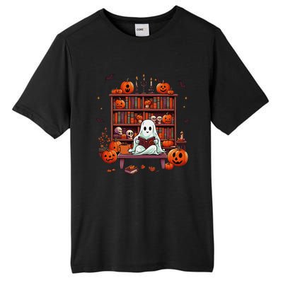 Women Ghost Book Reader Halloween Reading Enthusiast Book Tall Fusion ChromaSoft Performance T-Shirt