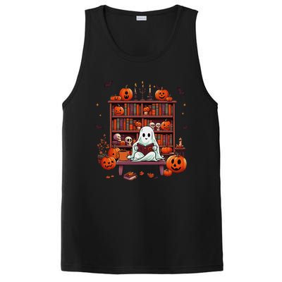 Women Ghost Book Reader Halloween Reading Enthusiast Book PosiCharge Competitor Tank