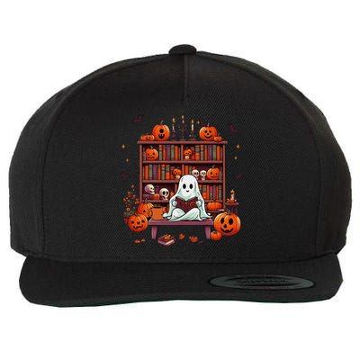 Women Ghost Book Reader Halloween Reading Enthusiast Book Wool Snapback Cap