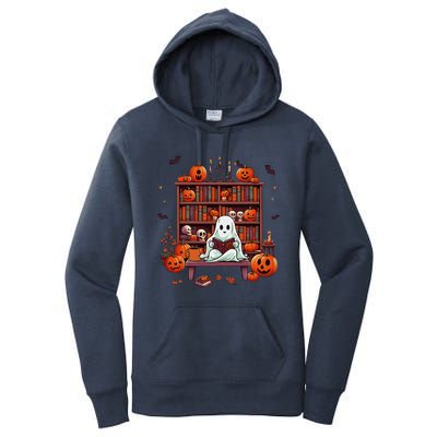 Women Ghost Book Reader Halloween Reading Enthusiast Book Women's Pullover Hoodie