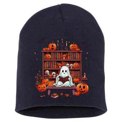 Women Ghost Book Reader Halloween Reading Enthusiast Book Short Acrylic Beanie