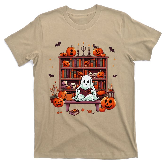 Women Ghost Book Reader Halloween Reading Enthusiast Book T-Shirt