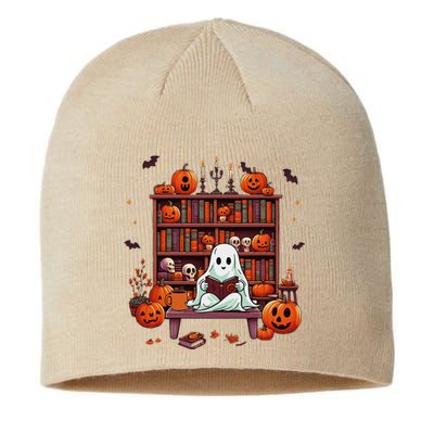 Women Ghost Book Reader Halloween Reading Enthusiast Book Sustainable Beanie