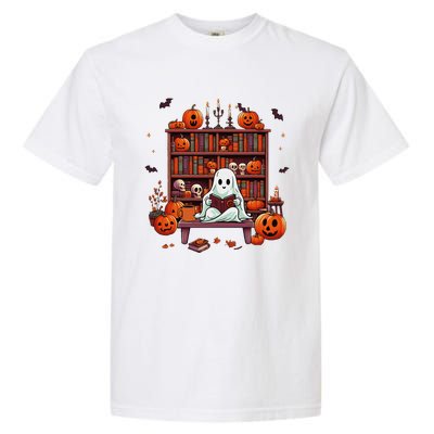 Women Ghost Book Reader Halloween Reading Enthusiast Book Garment-Dyed Heavyweight T-Shirt