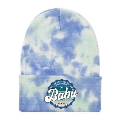 Worlds Greatest Babu Sardinian Dad Gift Tie Dye 12in Knit Beanie