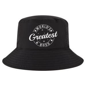 WorldS Greatest Boss Funny Best Boss Ever Proud Employee Gift Cool Comfort Performance Bucket Hat