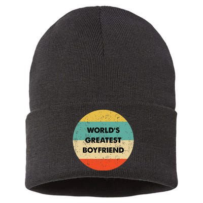 Worlds Greatest Boyfriend Sustainable Knit Beanie