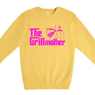 Wo Grillfather Bbq Timer Barbecue Funny Tee Chef Bbq Cute Gift Premium Crewneck Sweatshirt