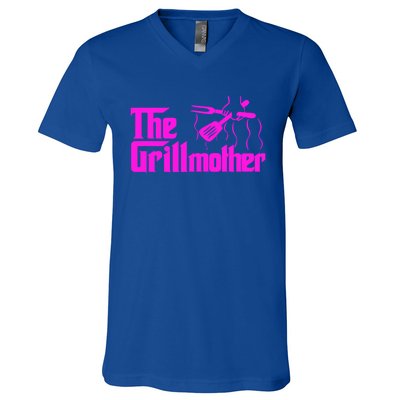 Wo Grillfather Bbq Timer Barbecue Funny Tee Chef Bbq Cute Gift V-Neck T-Shirt