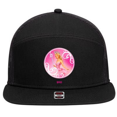 Wicked Glinda Bubble Pose 7 Panel Mesh Trucker Snapback Hat