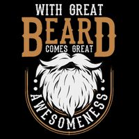 With Great Beard Comes Great Awesomeness Funny Beard Lover Mousepad