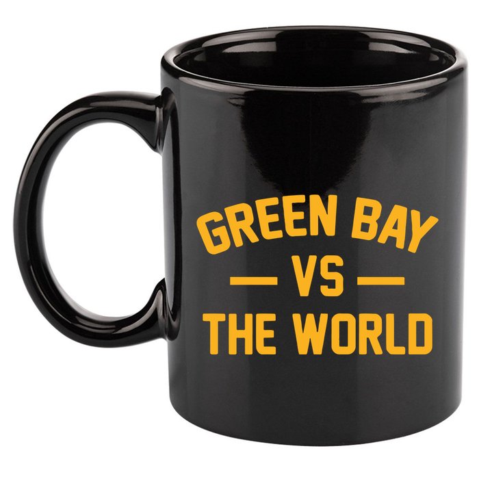Wisconsin Green Bay Vs The World 11oz C Handle Ceramic Mug