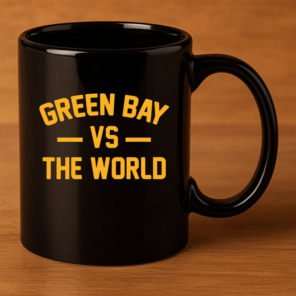 Wisconsin Green Bay Vs The World 11oz C Handle Ceramic Mug