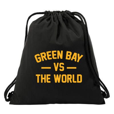 Wisconsin Green Bay Vs The World Drawstring Bag