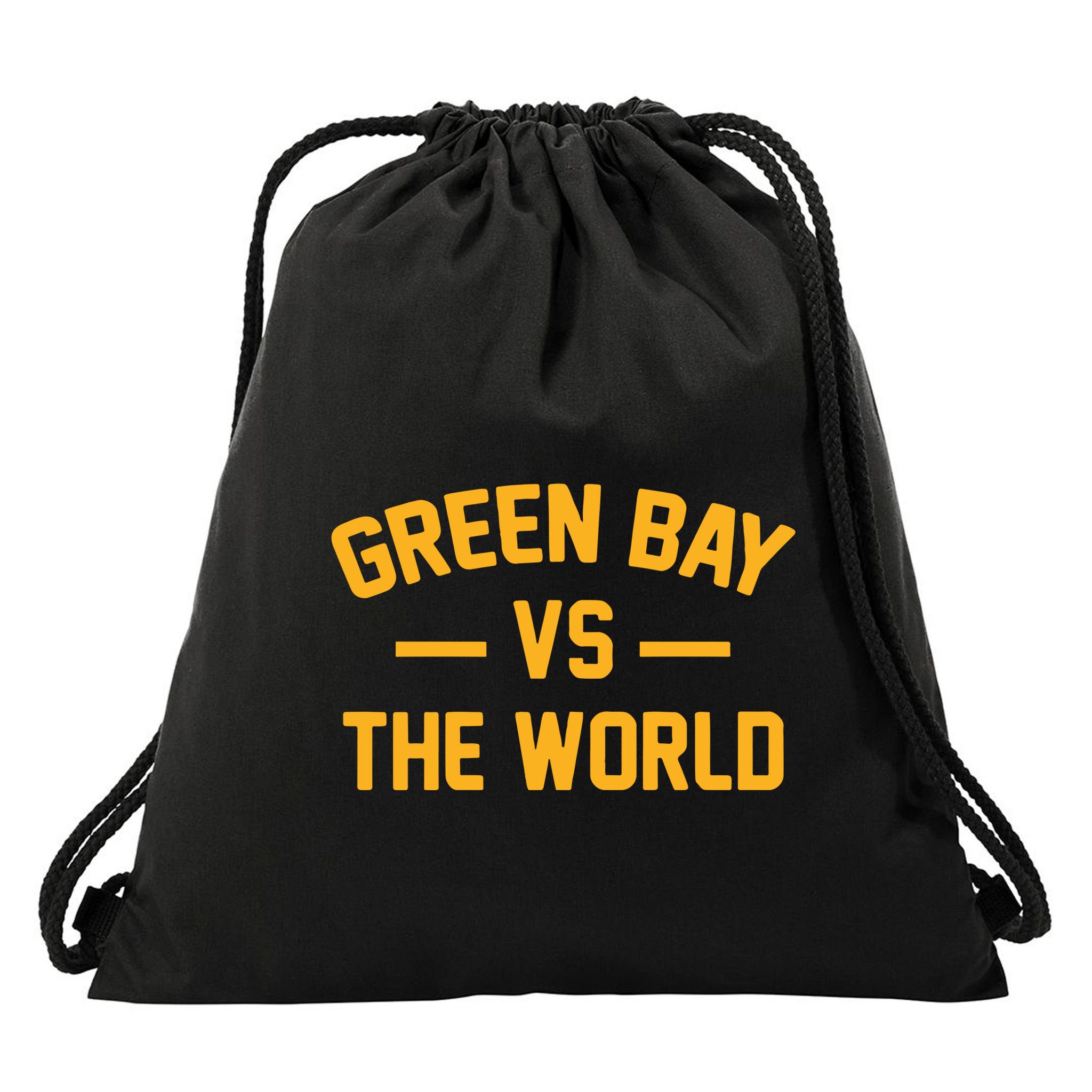 Wisconsin Green Bay Vs The World Drawstring Bag