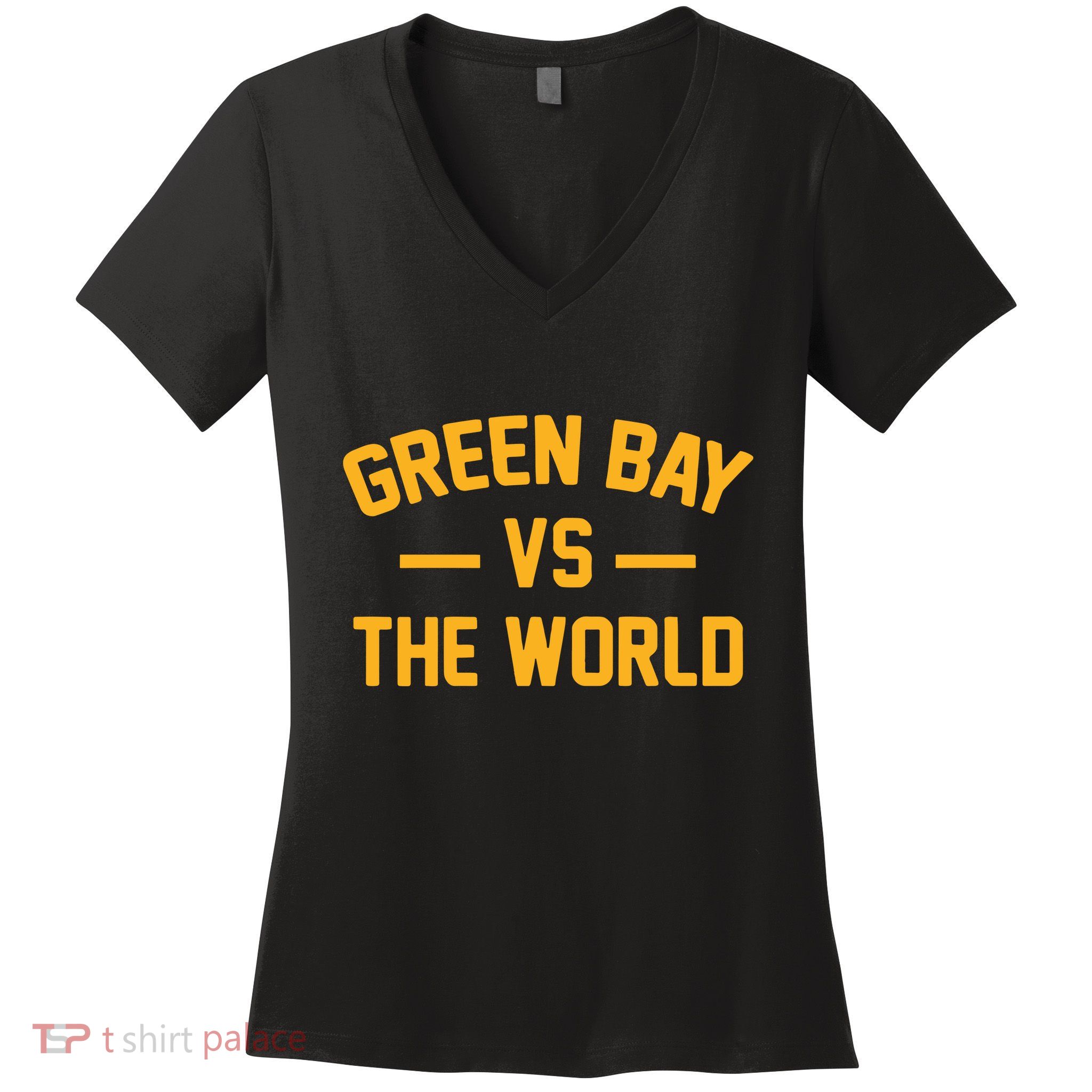 Wisconsin Green Bay Vs The World Women's V-Neck T-Shirt