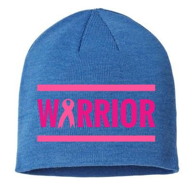 Warrior Gift Breast Cancer Awareness Ribbon Gift Fighter Warrior Gift Sustainable Beanie