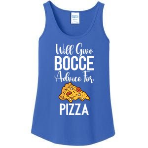 Will Give Bocce Advice For Pizza Lover Bocce Ball Meaningful Gift Ladies Essential Tank