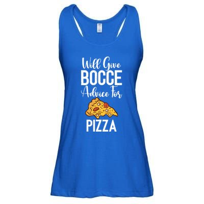 Will Give Bocce Advice For Pizza Lover Bocce Ball Meaningful Gift Ladies Essential Flowy Tank