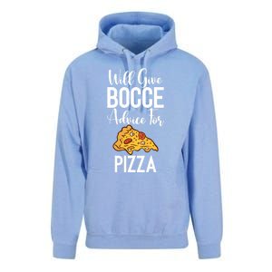 Will Give Bocce Advice For Pizza Lover Bocce Ball Meaningful Gift Unisex Surf Hoodie