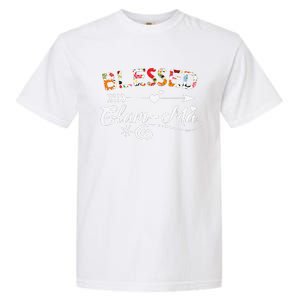 Womens GlamMa Blessed GlamMa Flower Mother's Day Gift Garment-Dyed Heavyweight T-Shirt