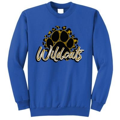 Wildcats Gold Black Cheetah School Sports Fan Team Spirit Sweatshirt