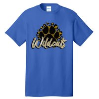 Wildcats Gold Black Cheetah School Sports Fan Team Spirit Tall T-Shirt