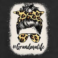 Womens Grandmalife Bleached Grandma Life Leopard Messy Bun Adult Drive Performance Visor