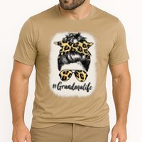 Womens Grandmalife Bleached Grandma Life Leopard Messy Bun Cooling Performance Crew T-Shirt