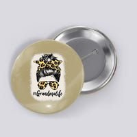 Womens Grandmalife Bleached Grandma Life Leopard Messy Bun Button