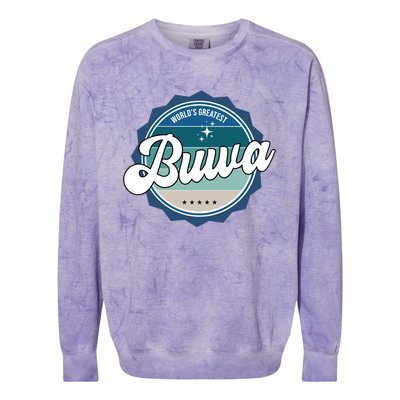 Worlds Greatest Buwa Nepali Dad Gift Colorblast Crewneck Sweatshirt