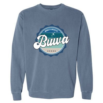 Worlds Greatest Buwa Nepali Dad Gift Garment-Dyed Sweatshirt