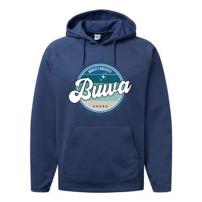 Worlds Greatest Buwa Nepali Dad Gift Performance Fleece Hoodie