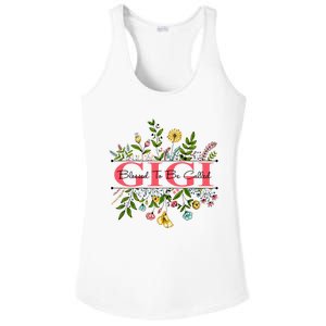 Wildflower Gigi Blessed To Be Called Gigi Colorful Graphic Ladies PosiCharge Competitor Racerback Tank