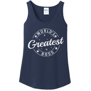 WorldS Greatest Boss Funny Best Boss Ever Proud Employee Ladies Essential Tank