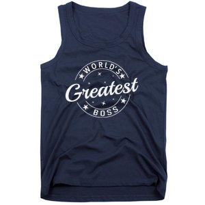 WorldS Greatest Boss Funny Best Boss Ever Proud Employee Tank Top