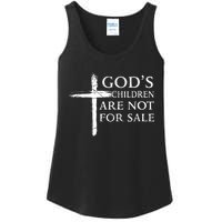 Womens Gods Children Are Not For Sale Cross Christian Ladies Essential Tank