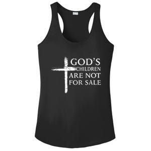 Womens Gods Children Are Not For Sale Cross Christian Ladies PosiCharge Competitor Racerback Tank