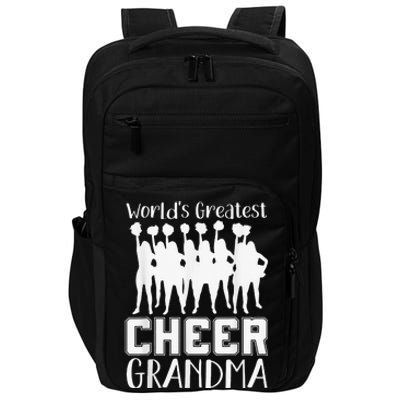 Worlds Greatest Cheer Grandma Funny Cheerleading Cheerleader Impact Tech Backpack