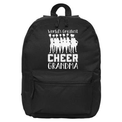 Worlds Greatest Cheer Grandma Funny Cheerleading Cheerleader 16 in Basic Backpack