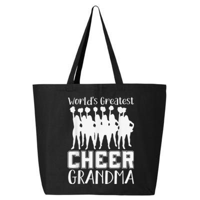 Worlds Greatest Cheer Grandma Funny Cheerleading Cheerleader 25L Jumbo Tote